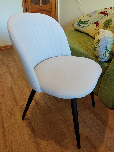 Стул на металлокаркасе Gabi 1 light purple / black / gold фото покупателя 110