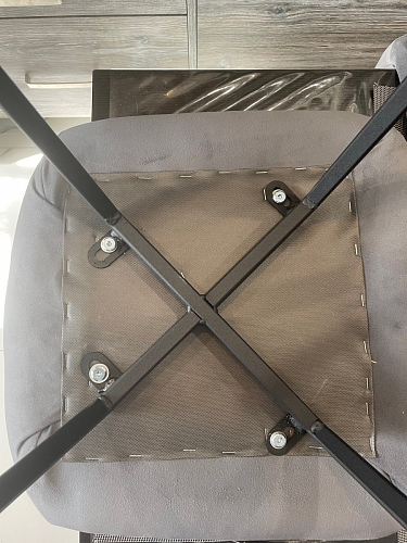 Стул на металлокаркасе Чилли К темно-серый (velutto 32) / черный фото покупателя 18