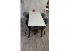 Стул на металлокаркасе Gabi gray / black фото покупателя 63