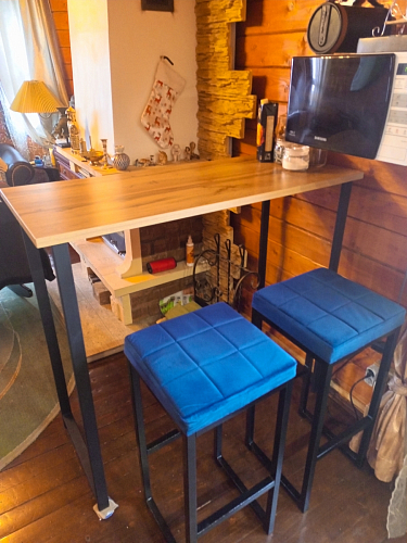 Барная стойка Дилан Лофт 120х60х110 бетон фото покупателя 196