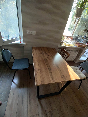 Стол Лота Лофт 120 25 мм сабия / белый матовый фото покупателя 333