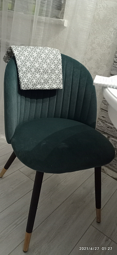 Стул на металлокаркасе Gabi dark beige / black / silver фото покупателя 988