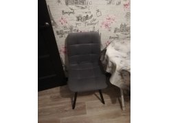 Стул на металлокаркасе Чилли синяя ткань / белый фото покупателя 364