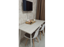 Стол Тринити Лофт 120 32 мм бетон / черный матовый фото покупателя 372