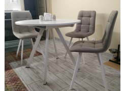 Стул на металлокаркасе Чилли синяя ткань / белый фото покупателя 706