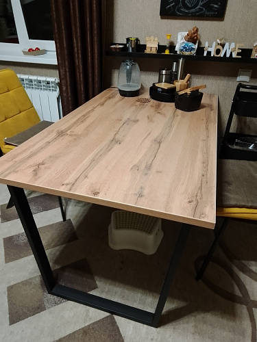 Деревянный стол Лота Лофт 120x75 дуб крафт табачный / черный матовый фото покупателя 495