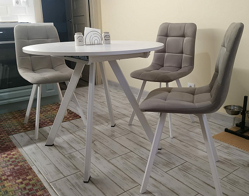 Стул на металлокаркасе Чилли зеленый / белый каркас фото покупателя 706