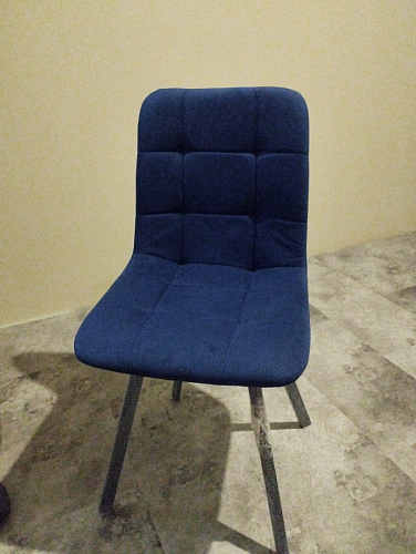 Стул на металлокаркасе Чилли К темно-серый (velutto 32) / черный фото покупателя 45