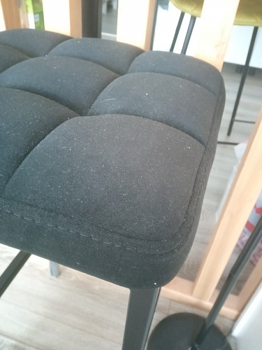 Барный стул Лофт ткань канди крем / черный матовый фото покупателя 39