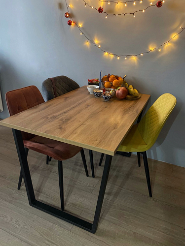 Стол Лота Лофт 140 25 мм черный матовый / бетон фото покупателя 574