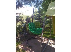 Подвесное кресло Круг серое / зелёная подушка фото покупателя 1