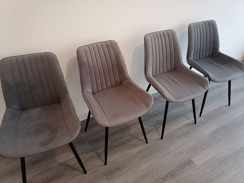 Стул на металлокаркасе Седа К латте / черный фото покупателя 213