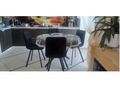 Стул на металлокаркасе Чилли синяя ткань / белый фото покупателя 337