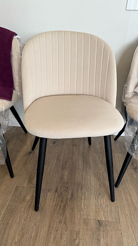 Стул на металлокаркасе Gabi 1 light blue / black / gold фото покупателя 514