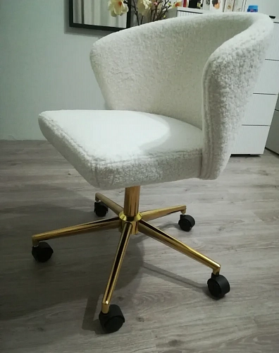 Компьютерное кресло Lika white teddy / black фото покупателя 1
