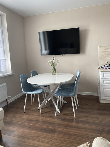 Стул на металлокаркасе Capri dark beige / white фото покупателя 14