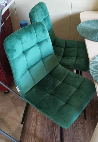 Стул на металлокаркасе Чилли синяя ткань / белый фото покупателя 880