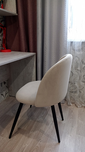 Стул на металлокаркасе Gabi 1 light blue / black / gold фото покупателя 793