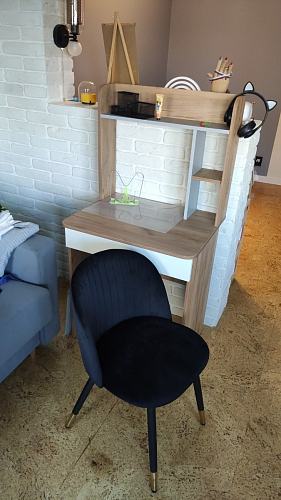 Стул на металлокаркасе Gabi 1 light purple / black фото покупателя 330