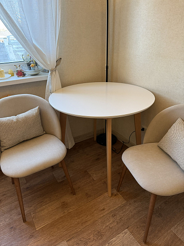 Стол обеденный Вosco/Боско D90 белый / натуральный фото покупателя 12