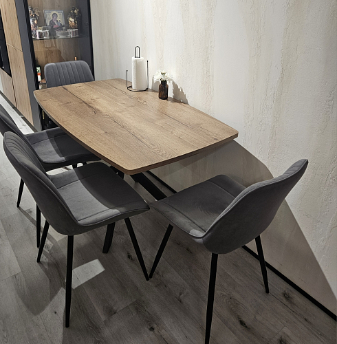 Стул на металлокаркасе Седа 360 К латте (velutto 08) / белый фото покупателя 127