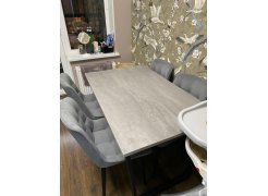 Стол Лота Лофт 140 25 мм черный матовый / бетон фото покупателя 808