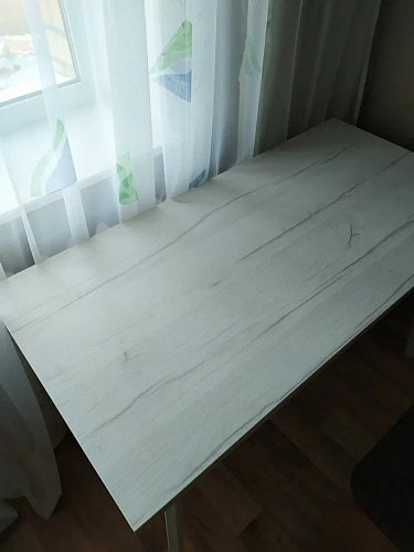 Стол Тринити Лофт 140 25 мм дуб делано темный / белый фото покупателя 3