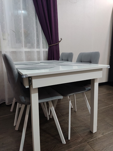 Стул на металлокаркасе Чилли черный / зеленый фото покупателя 900