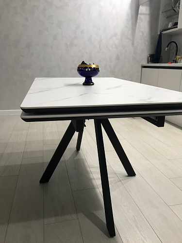 Керамический стол Вилли 140(200)х80х75 черный мрамор shakespeare black / черный фото покупателя 19