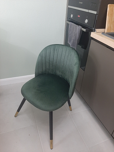 Стул на металлокаркасе Gabi 1 light purple / black / gold фото покупателя 308