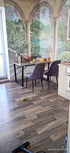 Деревянный стол Лота Лофт 140х80 черный матовый / бетон светлый фото покупателя 609