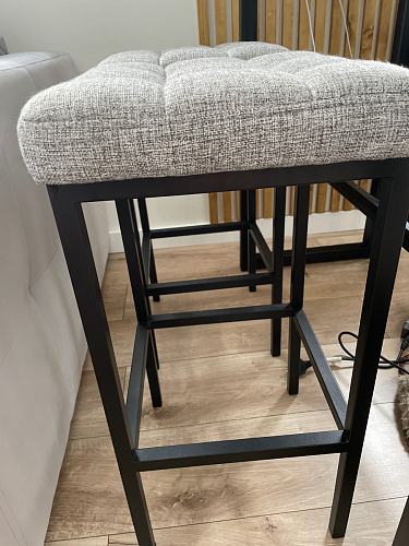 Барный стул Лофт микровелюр катания блэк / черный матовый фото покупателя 293