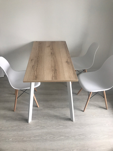 Стол Тринити Лофт 120 32 мм бетон / черный матовый фото покупателя 189