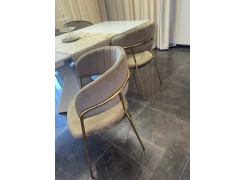 Стул на металлокаркасе Kamelia зеленый / золото фото покупателя 33