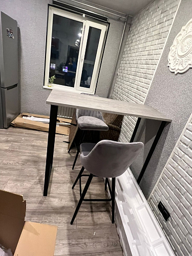 Барная стойка Дилан Лофт 120х40х90 бетон светлый фото покупателя 94