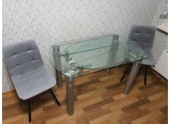 Стул на металлокаркасе Чилли синяя ткань / белый фото покупателя 580