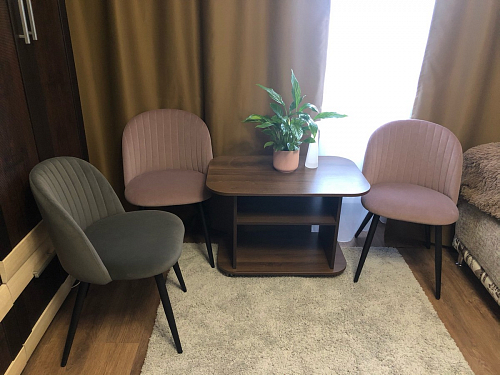 Стул на металлокаркасе Gabi 1 light purple / black / gold фото покупателя 299