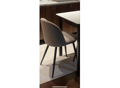 Стул на металлокаркасе Gabi 1 бежевый / черный с серебряными наконечниками фото покупателя 354