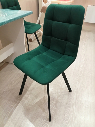 Стул на металлокаркасе Чилли синяя ткань / белый фото покупателя 1069