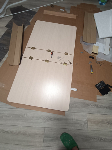 Стол-книжка Стим белый / дуб сонома фото покупателя 6