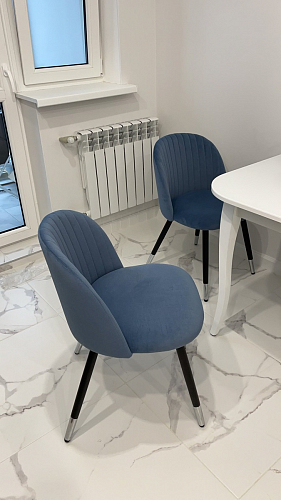 Стул на металлокаркасе Gabi 1 light purple / black / gold фото покупателя 92