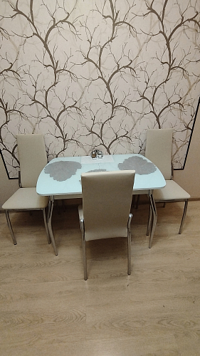 Стул на металлокаркасе Кредо хром / кожзам бежевый / ваниль 890 фото покупателя 2