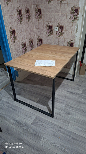 Деревянный стол Лота Лофт 120x75 дуб крафт табачный / черный матовый фото покупателя 774