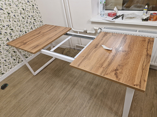 Деревянный стол Лота Лофт 140х80 дуб крафт табачный / черный матовый фото покупателя 568