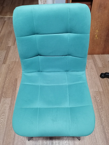 Стул на металлокаркасе Чилли К черный / зеленый фото покупателя 12