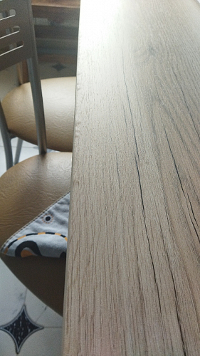 Стол Тринити Лофт 120 32 мм бетон / черный матовый фото покупателя 486