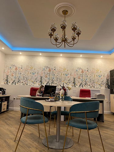 Стул на металлокаркасе Kamelia зеленый / золото фото покупателя 16