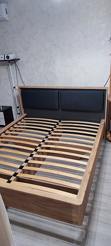 Двуспальная кровать Клауд 160х200 парящая дуб крафт золотой / антрацит фото покупателя 369