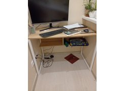 Письменный стол Клер Лофт дуб вотан / черный матовый фото покупателя 7