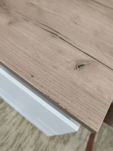 Письменный стол Элла ПС 02 серый графит 0162 / дуб крафт золото фото покупателя 3